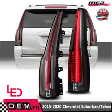 For 15-20 Chevrolet Suburban/Tahoe PAIR LED Tail Lights Black/Red SET picture