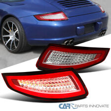 Fits 05-08 Porsche 911 997 GT3 GT2 Turbo Carrera Targa Red Clear LED Tail Lights picture
