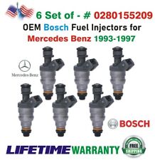 Genuine Bosch x6 Fuel Injectors for 1993-1997 Mercedes Benz I4 & I6 #0280155209 picture