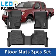 Floor Mats for 2008-2021 Nissan Frontier Crew Cab All Weather TPE 3pcs Liner Set picture