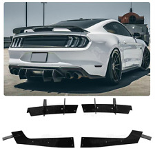 For Ford Mustang GT Rear Diffuser Lip Splitter Spoiler Body Kit Glossy Black picture