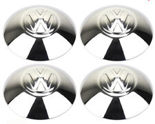 Set of 4 Chromed Hubcap EARLY VW Beetle Bus Bug Ghia Thing Half Moon Domed 5-Lug picture