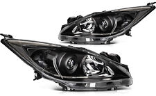 For Mazda 3 2010-2013 Headlights Assembly Pair Black Housing Clear Lens Headlamp picture