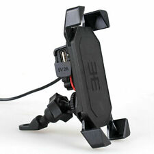 Motorcycle Handlebar Cell Phone Mount Holder with USB Charger For Smartphones US picture