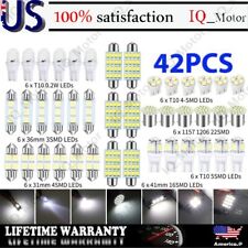 42PCS Car Interior Combo LED Map Dome Door Trunk License Plate Light Bulbs White picture