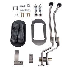 NP-205 Stainless Twin-Stick Shifter w/ Boot NP205GM8 Fits GM NP205 Transfer Case picture