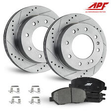 Front Drill/Slot Zinc Brake Rotors + Ceramic Pads for GMC Sierra 2500 HD 2011-19 picture
