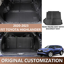 Fit 20-23 Toyota Highlander Rear Backrest Mats TPE Rear Cargo Liners Trunk Mats picture