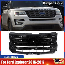 1x Front Bumper Upper Grille Grill For 2016-2017 Ford Explorer Sport Gloss Black picture