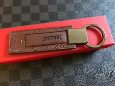 Genuine Ferrari Top Grain Leather Keyring in Brown 270040345 Made in Italy RARE  picture