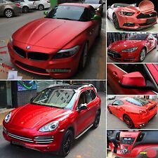 Red Brushed Satin Mirror Chrome Pearl Glossy Chameleon Car Vinyl Wrap Sticker US picture