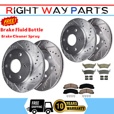 Front & Rear Drilled Rotors Ceramic Brake Pads for 2012 - 2020 Ford F-150 6 LUGS picture