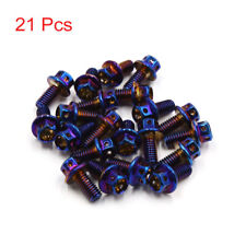 21pcs Titanium Coated Motorcycle Hexagon Bolts Screws Fastener M6 x 10mm picture