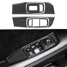 Real Carbon Fiber Car Window Switch Panel Cover Trim For 15-21 Dodge Challenger  picture