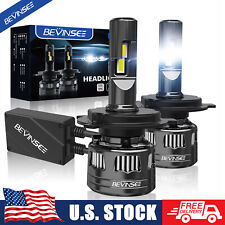 BEVINSEE H4 9003 LED Headlight Hi/Low Beam Conversion Bulbs 22000LM Bright White picture