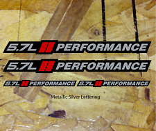 Custom 5.7 L PERFORMANCE Silver Race Type Truck Vinyl Sticker Decals 5.7L  - 4ea picture