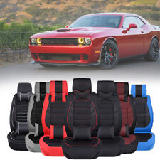 For Dodge Challenger Deluxe Leather Car Seat Covers 2/5-Seats Front&Rear Cushion picture