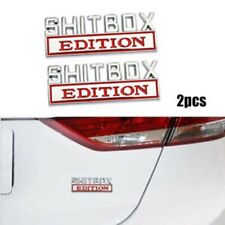 2Pcs 3D SHITBOX EDITION Chrome Emblem Decal Badges Fits For Universal Car Truck picture