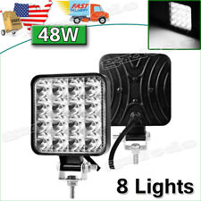 8PCS 48W LED Work Light Truck OffRoad Tractor Flood Lights 12V 24V Square Lamps picture