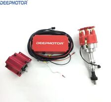 Deepmotor Pro Billet Distributor Ignition Box Coil Set for Ford SBF 351w Windsor picture