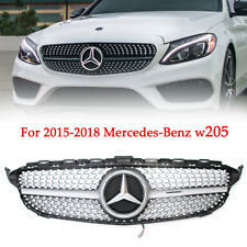 Dia-monds Front Grille W/LED For Mercedes Benz W205 2015-2018 C Class C200 C300 picture