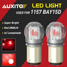 2X AUXITO 1157 2057 Red LED Stop Turn Signal Brake Tail Light Bulbs BAY15D picture