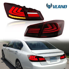 Pair Red Smoke LED Tail Lights Assembly For 2013-2015 Honda Accord 4 Door Sedan picture