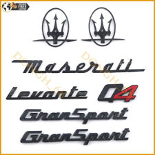 7x Gloss Black Emblem Levante Q4 RH & LH Side Trunk GranSport Badge For Maserati picture