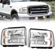 LED DRL Headlights For 2005-2007 Ford F250 F350 F450 F550 Super Duty LH+RH Pair picture