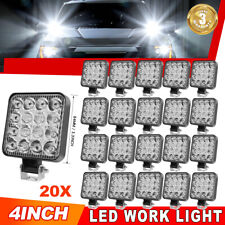 20 X 48W LED Work Light Truck OffRoad Tractor Flood Lights 12V 24V Square 4 Inch picture