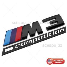 BMW F80 G80 M3 Competition Rear Trunk Gloss Black Nameplate Emblem Badge Logo picture