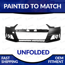 NEW Painted 2017-2019 Audi A4 Unfolded Front Bumper W/ Snsr W/O HL Washer Holes picture