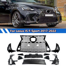 A Set Front Grille Grill For 2017-2022 Lexus IS250 IS350 F Sport Glossy Black US picture