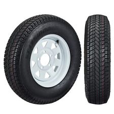 2Pack Trailer Tire ST175/80D13 175/80 D 13'' Rims Load C 5 Lug White Spoke Wheel picture