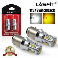 Lasfit 1157 Switchback LED Front Turn Signal Parking DRL Light Bulbs Dual Color picture