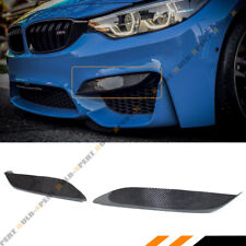 FOR 15-19 BMW F80 M3 F82 F83 M4 CARBON FIBER FRONT BUMPER AIR VENT EYELID COVERS picture