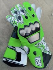 Nicky Hayden Honda Motorbike Riding Leather Motorcycle Gloves Red Green picture