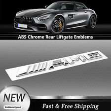 3D Raised Rear Emblem Trunk Chrome Silver Badge Nameplate  For AMG C E S SL SLK picture