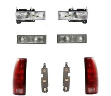 Headlights For 1990-1993 Chevy GMC Truck Turn Signals Tail Lights With Boards picture