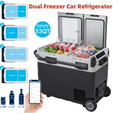 12V Dual Freezer Portable Refrigerator 53 Quart Car RV Fridge WIFI APP Control  picture