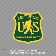 US Forest Service Sasquatch Dept Sticker bigfoot forestry hiking camp big foot picture