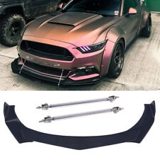 For Ford Mustang Front Bumper Lip Spoiler Lower Splitter Black and Strut Rods picture