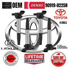 OEM DENSO Ignition Coils For 2008-2015 Toyota & Lexus 1.8L 2.4L I4, 90919-02258 picture