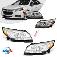 New Pair Front Projector Headlights Lamps For 2013-2015 Chevrolet Malibu/Limited picture