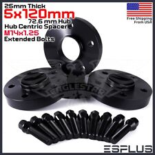 [4] 25mm Thick BMW F-Body 5x120 C.B 72.6 Wheel Spacer Kit 14x1.25 Bolts Included picture