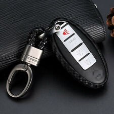 1x Carbon Fiber Styling Car Key Case For Nissan Infiniti Accessories US Shipping picture