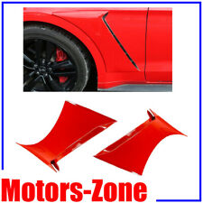 Painted PQ Race Red for 15-17 Mustang GT350 Style Side Fender Scoop picture