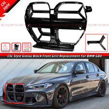 FOR 2021-2023 BMW M3 G80 M4 G82 G83 CSL STYLE ABS GLOSS BLACK NOSE GRILL GRILLE  picture