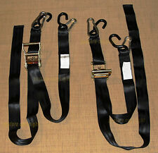 TWO (2x) HEAVY DUTY Motorcycle Ratchet Tie Down Straps 2