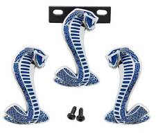 1994-2004 Ford Mustang Cobra SVT Snake 3 pc Grille & Fender Emblems Blue picture